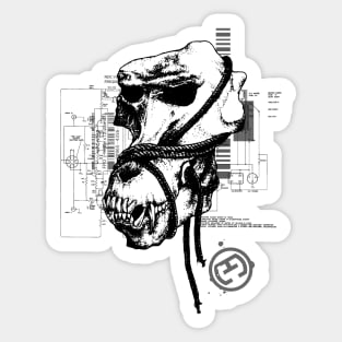 Baboon Skull -Echo Gear Sticker